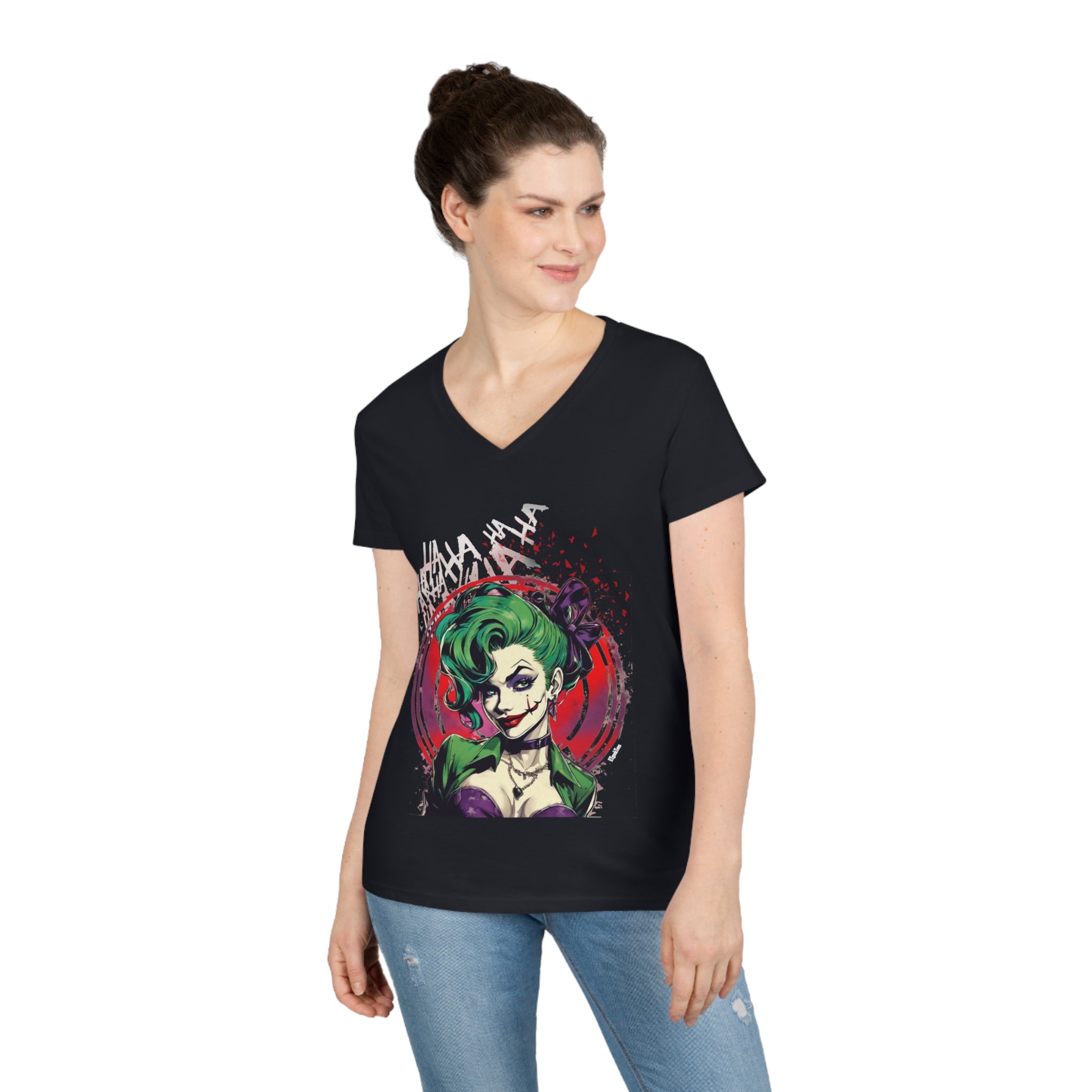 Jester Queen (women) V-Neck T-Shirt