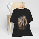 Load image into Gallery viewer, Jalen Brunson vs. Wemby "Garden Titan" Graphic Tee - David vs. Goliath Basketball Rivalry Apparel

