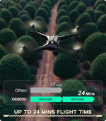 Load image into Gallery viewer, Drone with Camera,  X600W Foldable 1080P FPV Camera Drones for Adults Kids Remote Control Quadcopter Gift Toys for Boys Girls with Altitude Hold, Headless Mode, One Key Start, 3D Flips 2 Batteries
