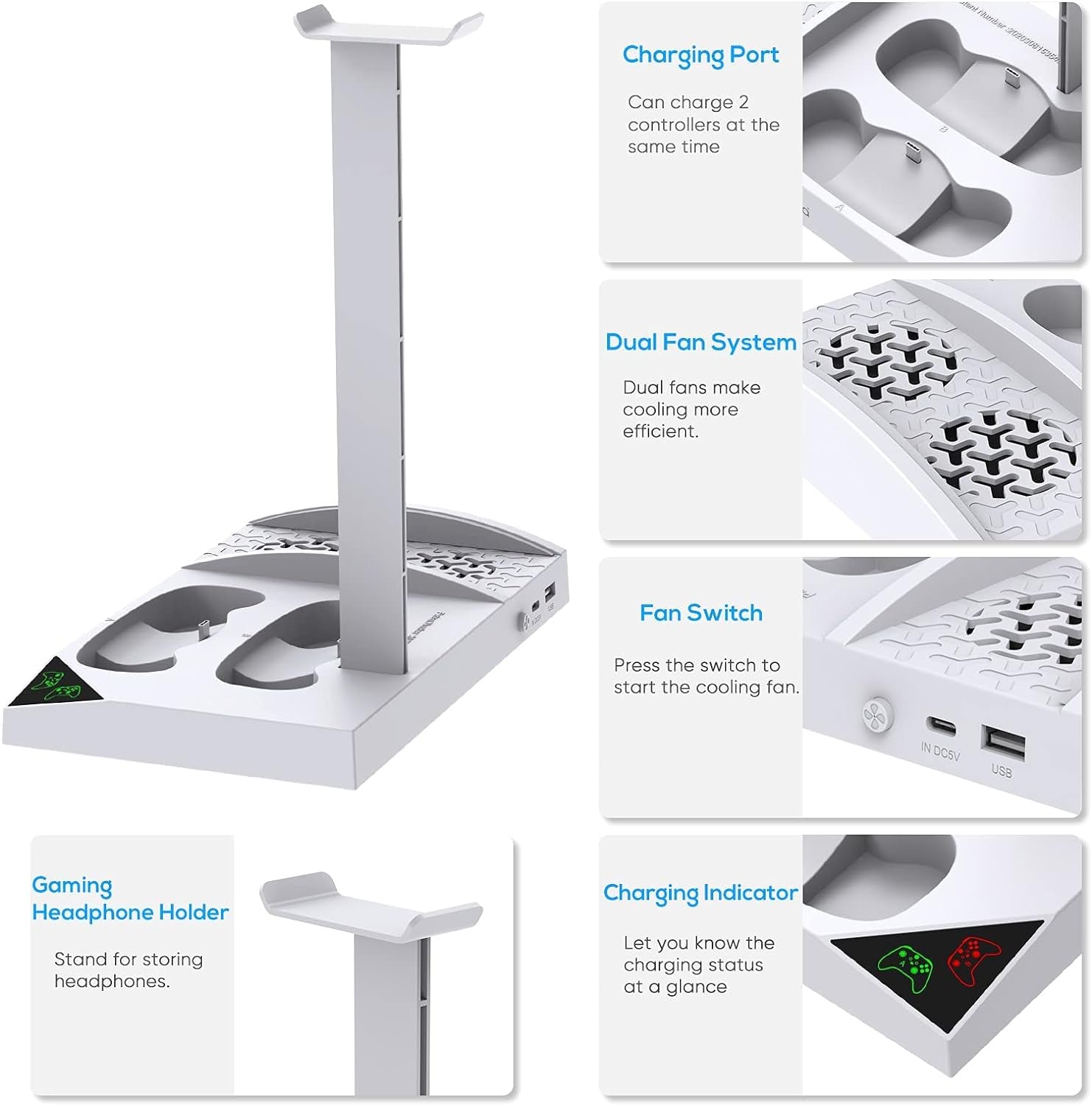 Xbox Series S Vertical Charging Stand with Dual Dock 
