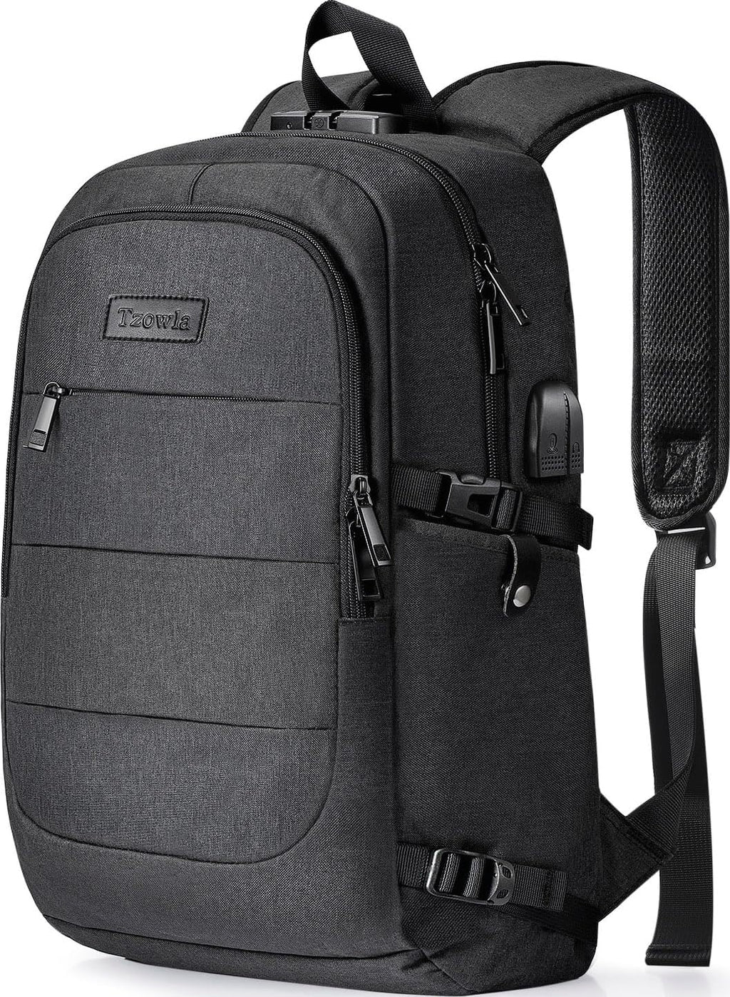 Water Resistant Anti-Theft Travel Laptop Backpack with USB Charging Port